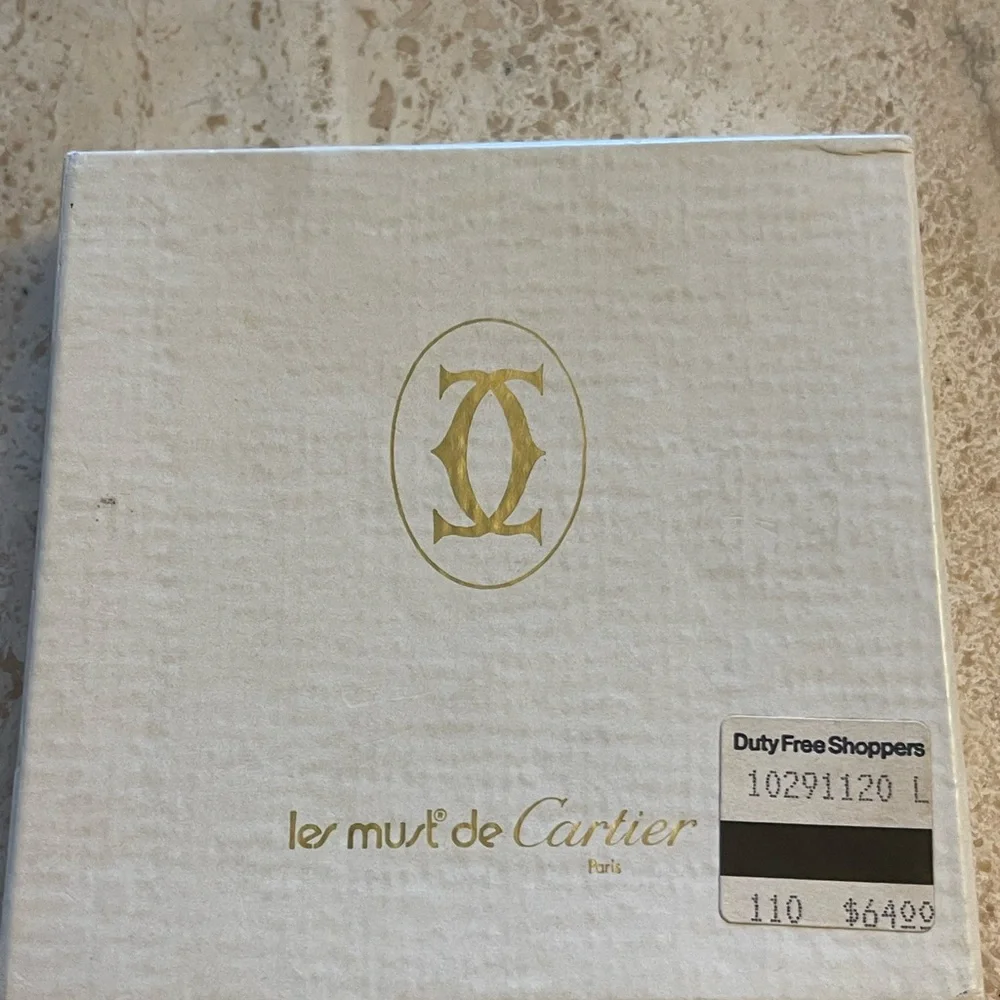 Cartier VINTAGE must de Cartier Paris Leather Business Credit Card Photo Holder - Picture 2 of 14